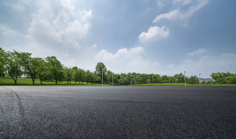 Freshly Paved Parking Lot